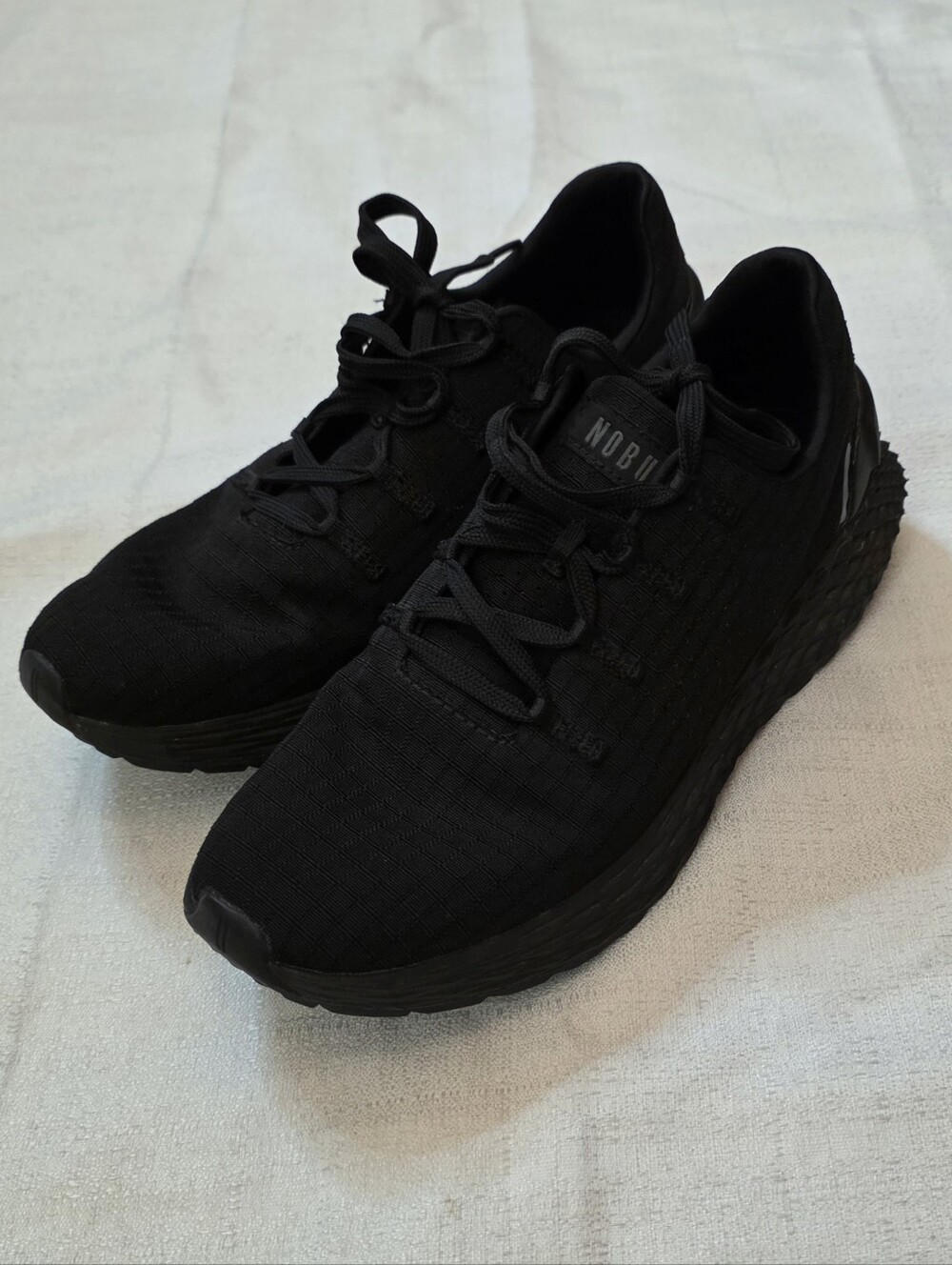 NoBull Allday 365 Ripstop Triple Black Running Shoes Men 6 Women 7.5